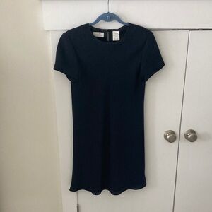 Claiborne Navy Short-Sleeve Mini Dress